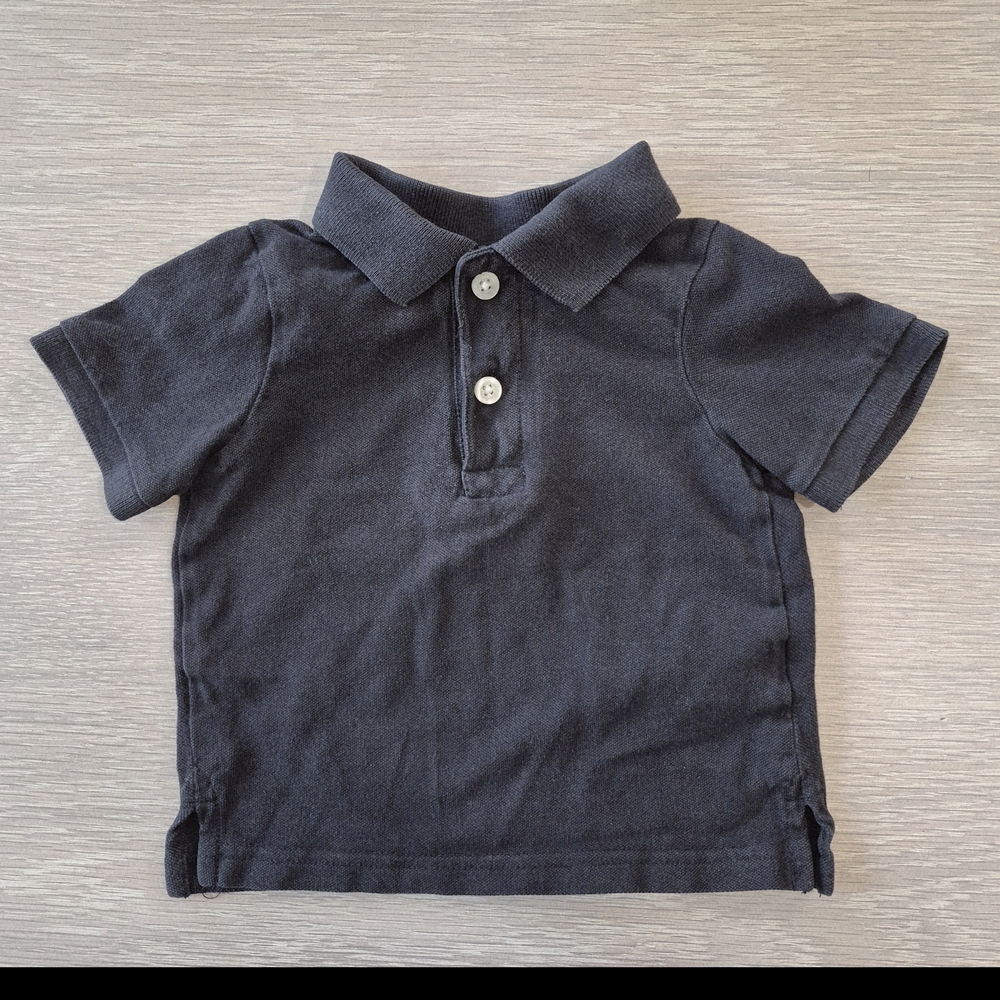 Toddler 12-18 Months The Children's Place Black Short-Sleeve Polo